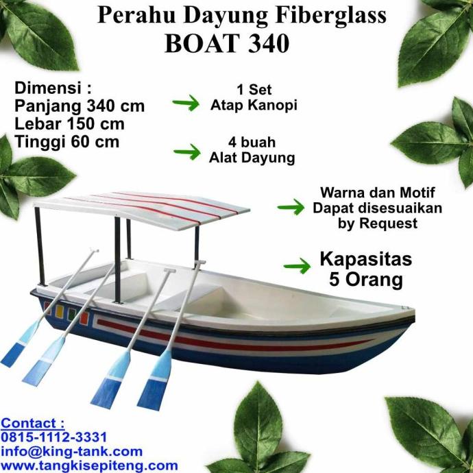 PERAHU FIBER Dayung 5 Orang - BOAT 340