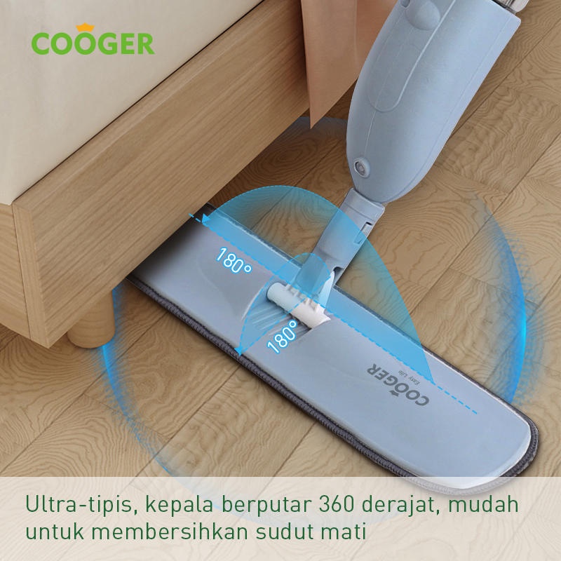 【Proses Cepat】COOGER Spray Mop Automatic With Water Tank Alat Pel Lantai Semprot Isi Air Otomatis Dan Praktis Dengan Tangki Air