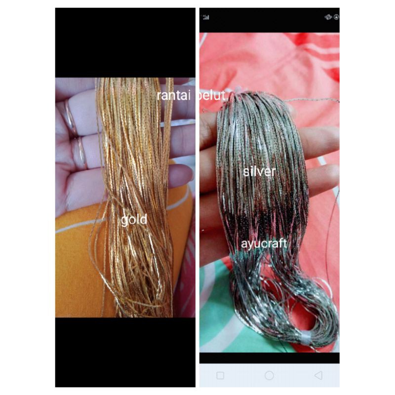 rantai belut silver dan gold (1&amp;5m)