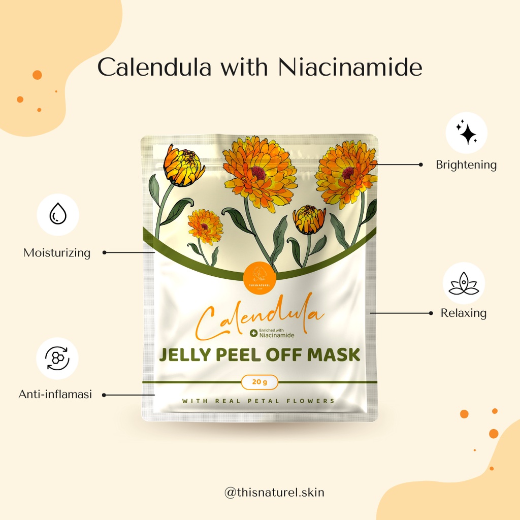 Calendula with Niacinamide Jelly Peel Off Mask 20 gram