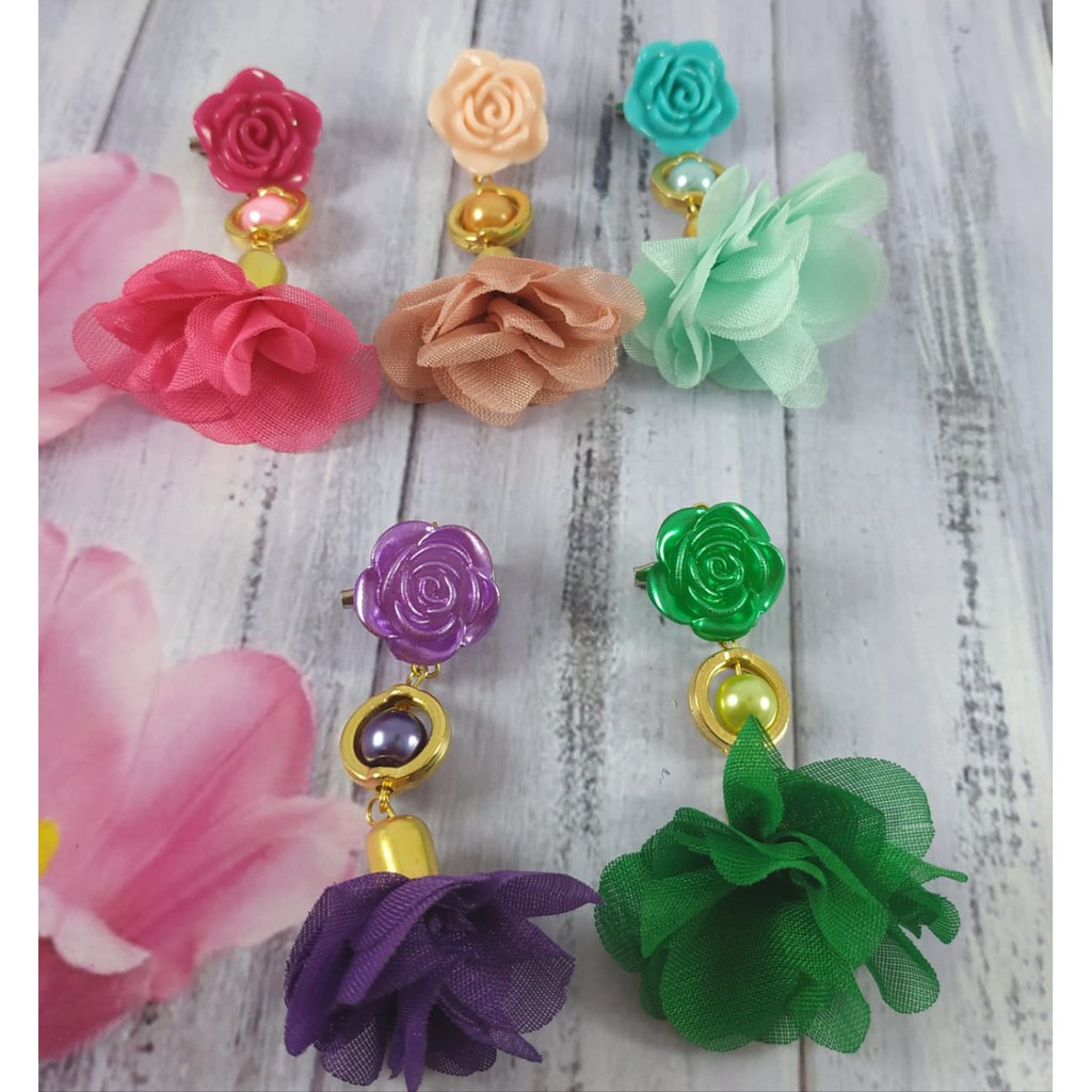 BARU !!! Bros Dagu Mawar Resin Bunga frill Handmade aksesories By Tokopelanginicer