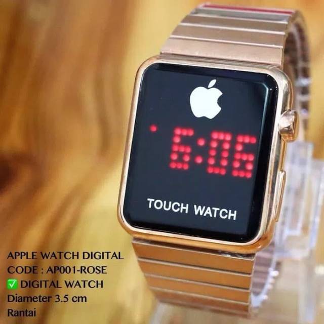 TERBARU JAM TANGAN APPLE TOUCH WATCH digital LED stenless reastock