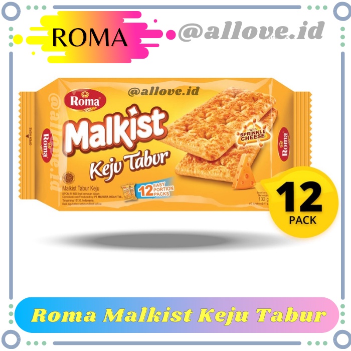 

Roma Malkist Keju Tabur Isi 10 Sachets