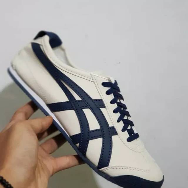 SEPATU SNEAKER ASICS TIGER ONITSUKA CREAM NAVY 39-43