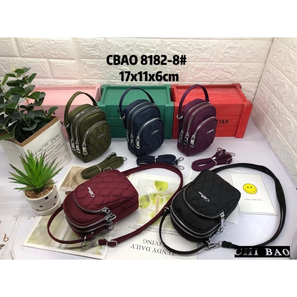 Tas Wanita Import Jinjing Selempang CHIBAO CB8182 8182 CB8182-8 8182-8 Bordir Ketupat Logo Huruf