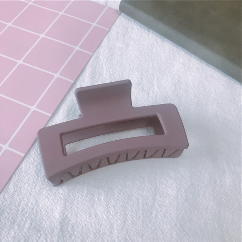 Korean Style Matte Rectangular Acrylic Hair Claw Clip for Women Girls