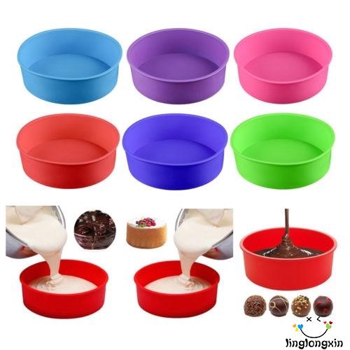 LLX-6/8/9&quot; Silicone Round Bread Mold Cake Pan Muffin Bakeware Mold Baking Tray