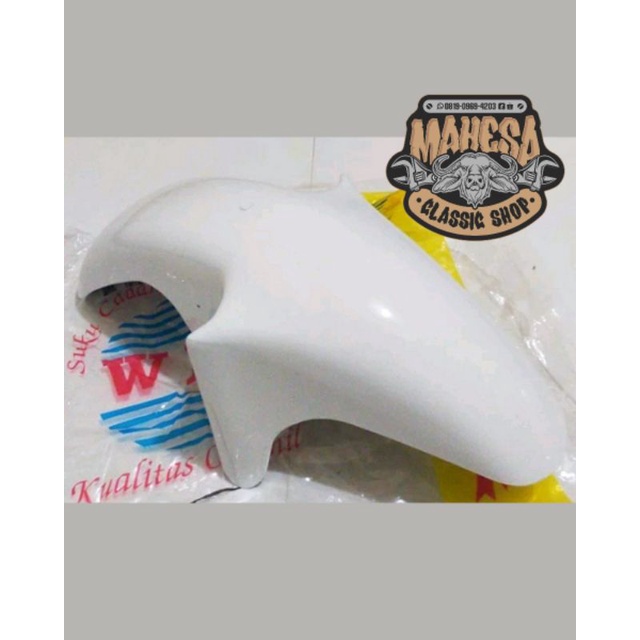 Spakbor slebor Ninja RR depan warna putih old Selebor Ninja RR old warna putih old pnp cb gl mp