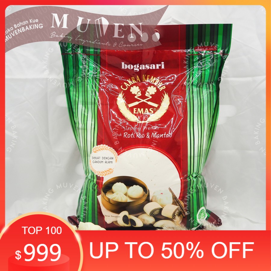 

Terlaris TEPUNG CAKRA KEMBAR EMAS ROTI PAO & MANTAO 5 KG