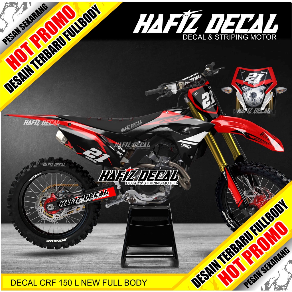 DECAL CRF 150 L FULL BODY, STICKER CRF, DECAL CRF, DECAL CRF 150, DECAL CRF 150 L, DECAL CRF 150L