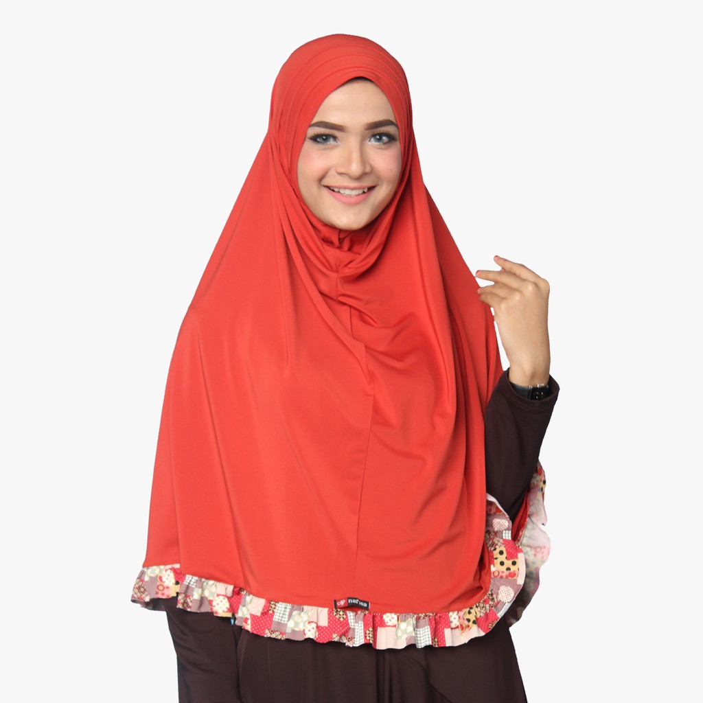 Hijab Instan Non Pet - Nafisa Miranda - Jilbab Pet Antem Rempel Motif