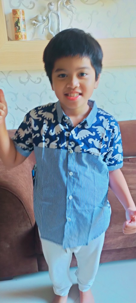 Couple Dress Batik Anak Motif Hewan Dino Dress Batik Unik Kakak Adik Couple Batik Premium Cantik