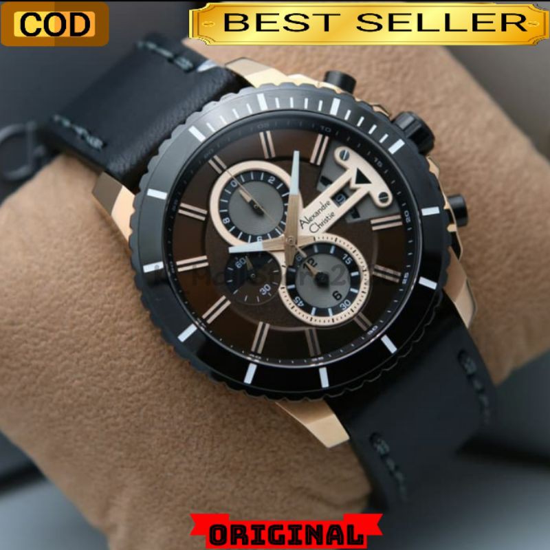 ALEXANDRE CHRISTIE AC 6527 ROSEGOLD BLACK BROWN ORIGINAL