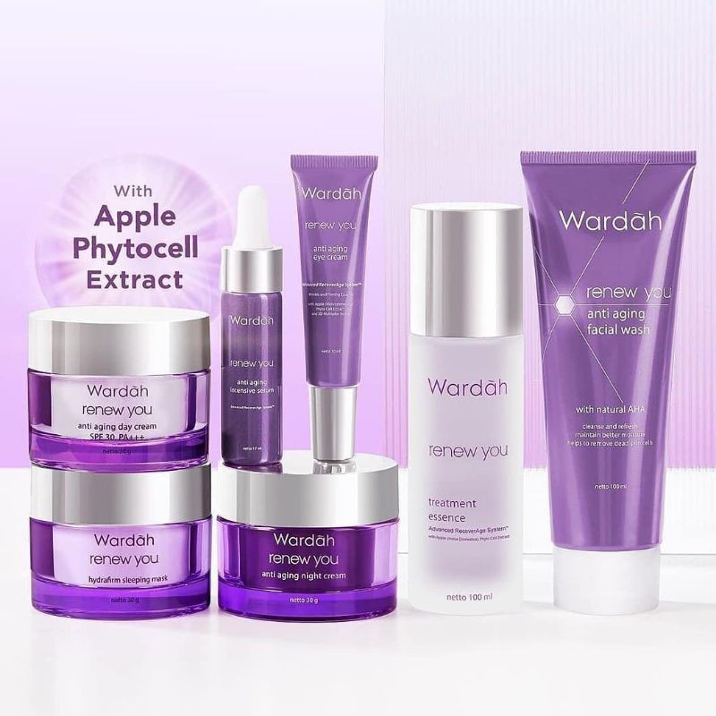 Wardah Renew You Series Anti Aging | Anti keriput | Day Night Cream Facial Wash Serum BPOM