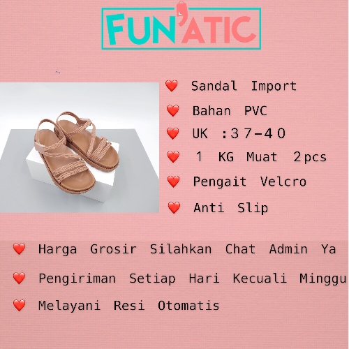 Funatic Sandal Gunung Jelly Wanita Import Fashion Flat Shoes SF781