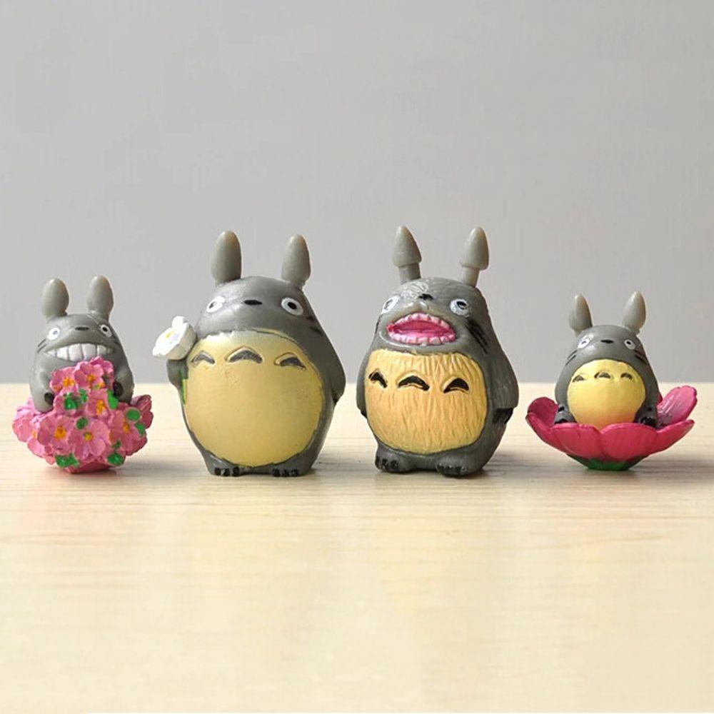 Needway   My Neighbor Totoro Hadiah Ulang Tahun Mobil Dekorasi Figure Mainan Mini Anak PVC Ada Muka Man