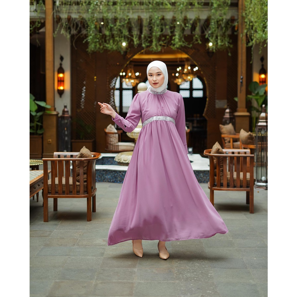 DRESS MUSLIM - AUDREY DRESS - IED SERIES - PAKAIAN MUSLIM WANITA