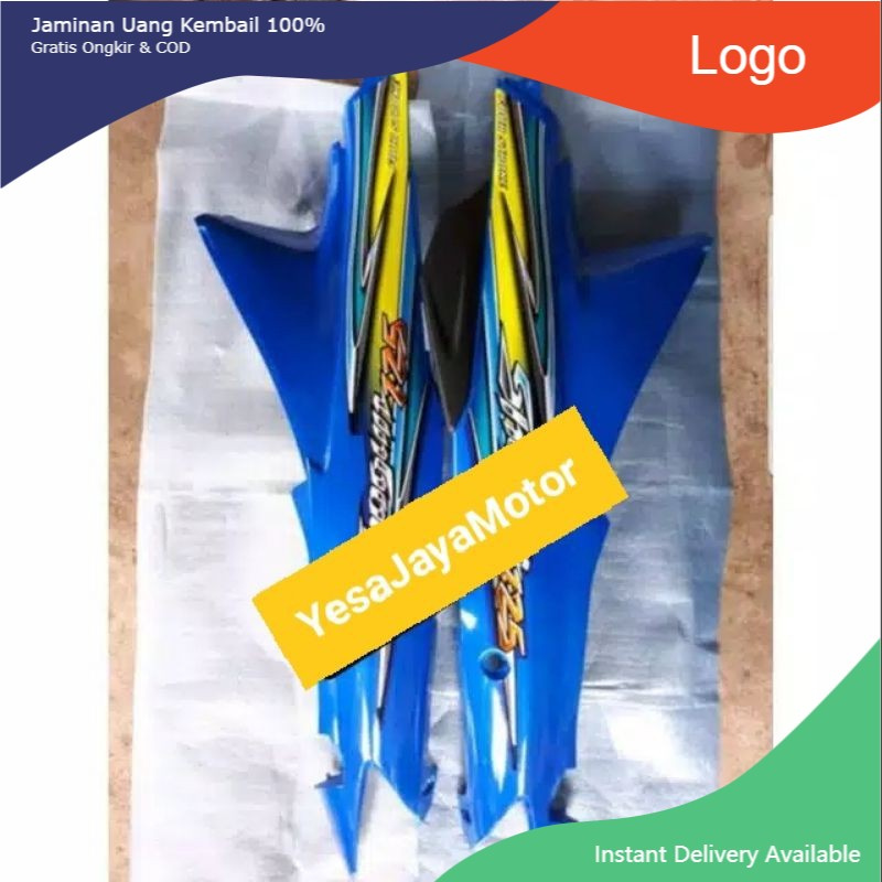 Body belakang Suzuki Shogun 125 Warna biru