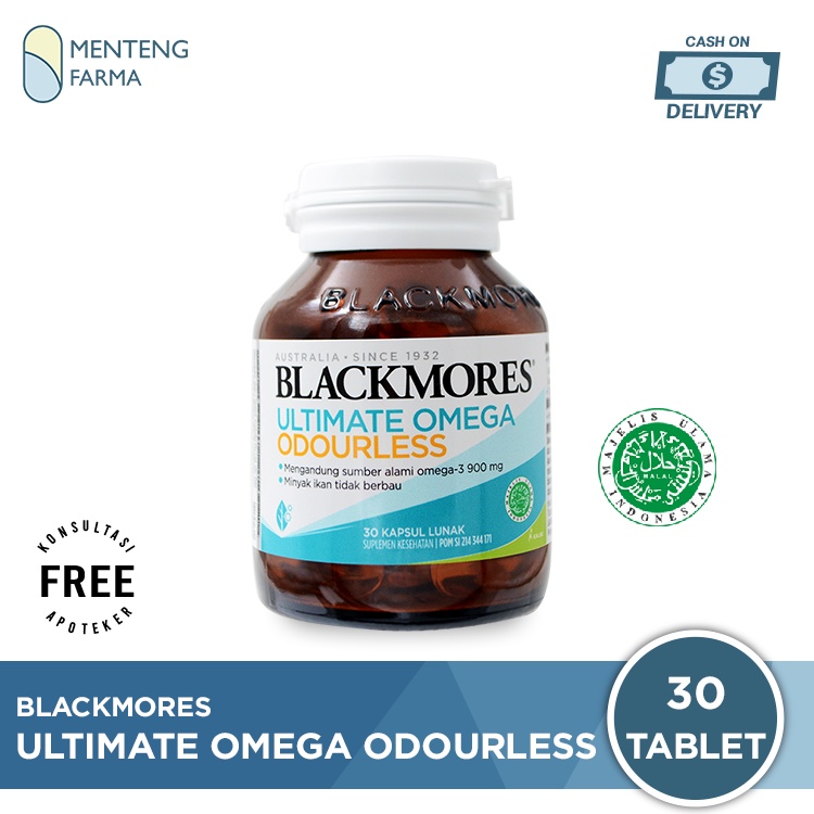 Blackmores Ultimate Omega Odourless 30 Tablet - Sumber Omega 3 Alami Bantu Jaga Kesehatan