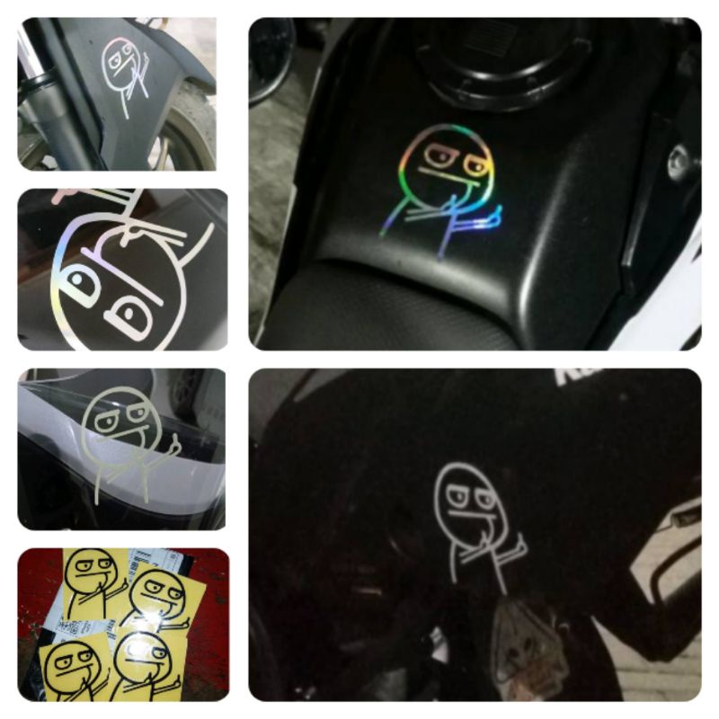 STIKER MOTOR MIDDLE FINGER CUTTING KEREN 3D UNIK VARIASI NMAX AEROK BEAT HELM COD