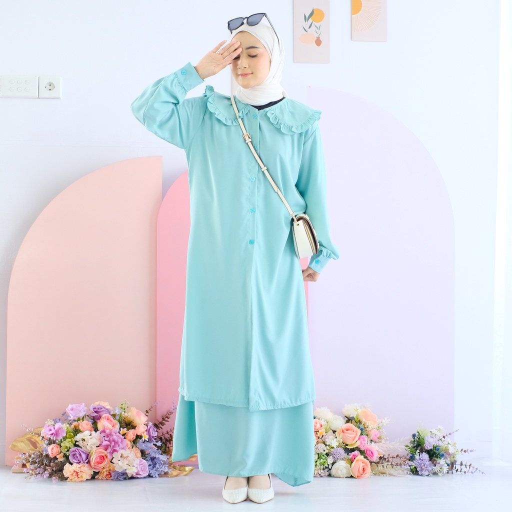 (MSB) ONE SET SAWANA OVERSIZE DAILY BUSUI TUNIK SET WOLFIS