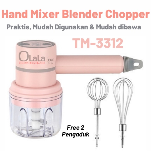 HAND MIXER BLENDER CHOPPER PORTABLE 3IN1 TUUMYY TM-3312