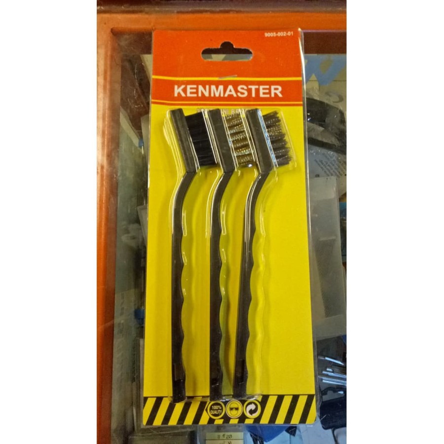 Sikat Kawat Mini 3 in 1 Set Kenmaster / Sikat Baja / Sikat Kuningan