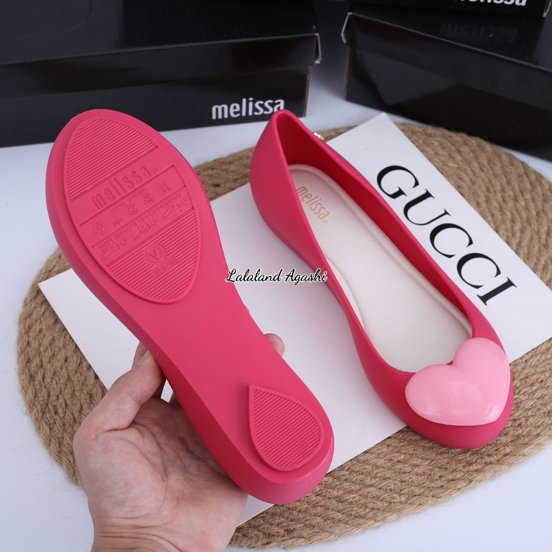 Sepatu Melissa Ultragirl heart fuschia /sepatu Melissa wanita/Sepatu jelly cewek