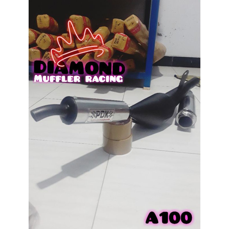 KNALPOT PDK B-PAZZ RACING A100 RC100 CRYSTAL BRAVO SATRIA HIU/LUMBA FIZ FIZR Dll