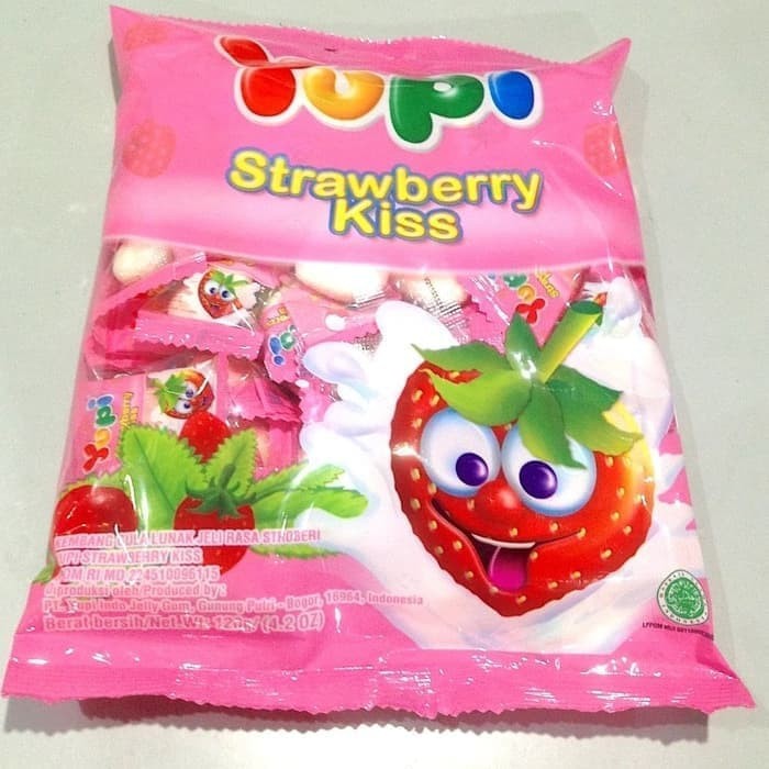 

Permen Yupi Strawberry Kiss 120gr/Permen/Makanan/Kembang Gula/Camilan
