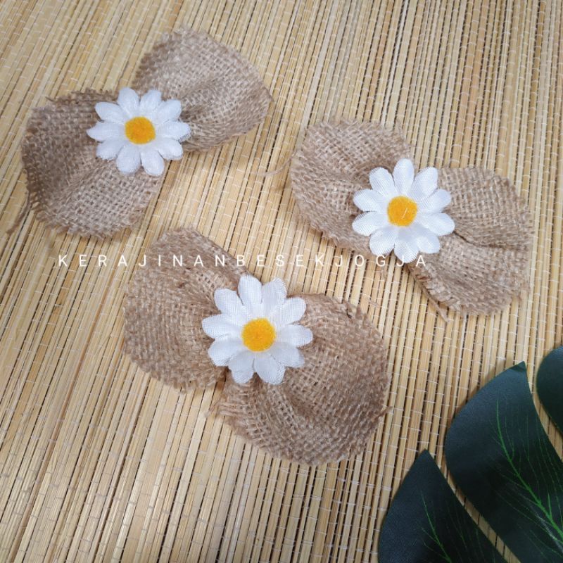 

PITA KAIN GONI SIAP PAKAI / pita rustik murah / pita goni /bunga kain goni /pita besek bambu murah