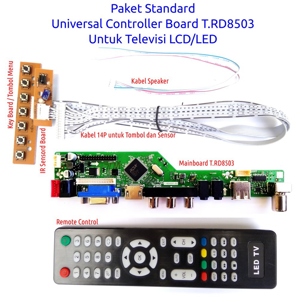 LCD/LED TV Universal Controller Board  V59 SK105A.03 T.RD8503  T.V56.031 T.V53.03 Universal lcd