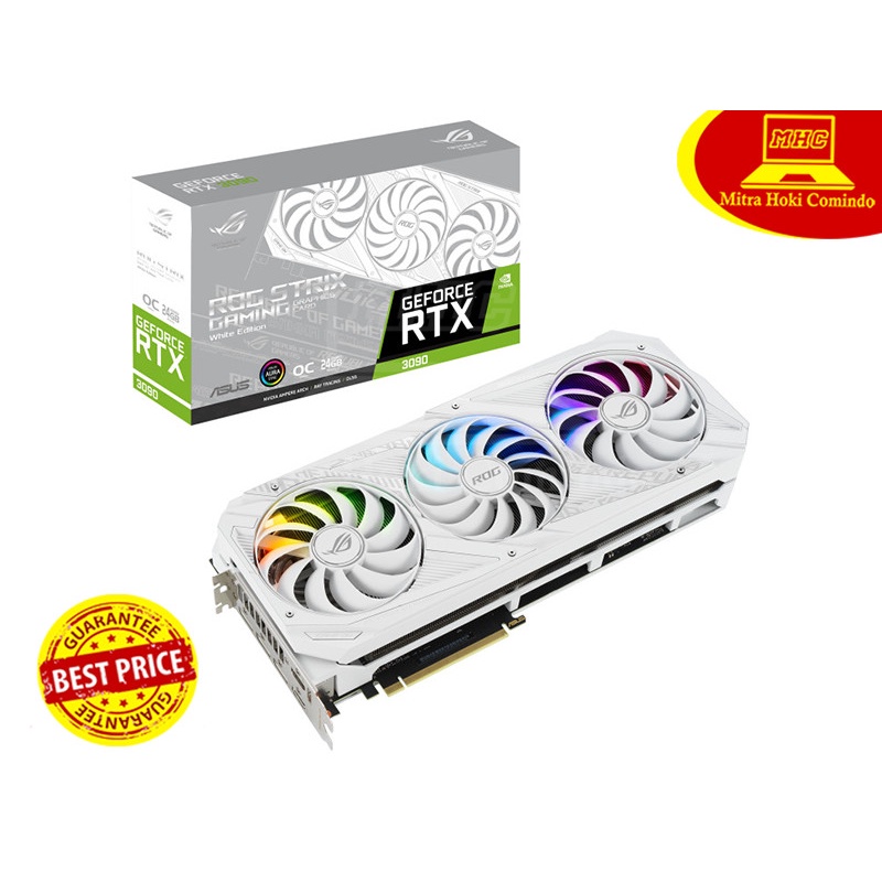 VGA ASUS RTX 3090 ROG STRIX Gaming OC 24GB WHITE GDDR6X RTX3090