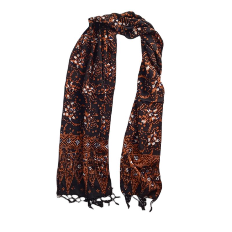 Scarf Shawl Selendang Syal Batik Cap Wanita Premium SYLA-SYL005