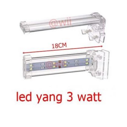 LAMPU YANG LED 3 6 9 watt Jepit Aquarium Aquascape