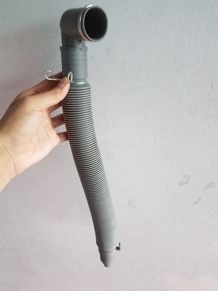 Selang Pembuangan Air Mesin Cuci Otomatis Sharp Flexible Drain Hose Abu-abu