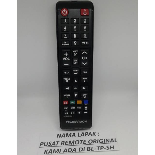 REMOTE REMOT STB TRANSVISION RECEIVER ORIGINAL ASLI