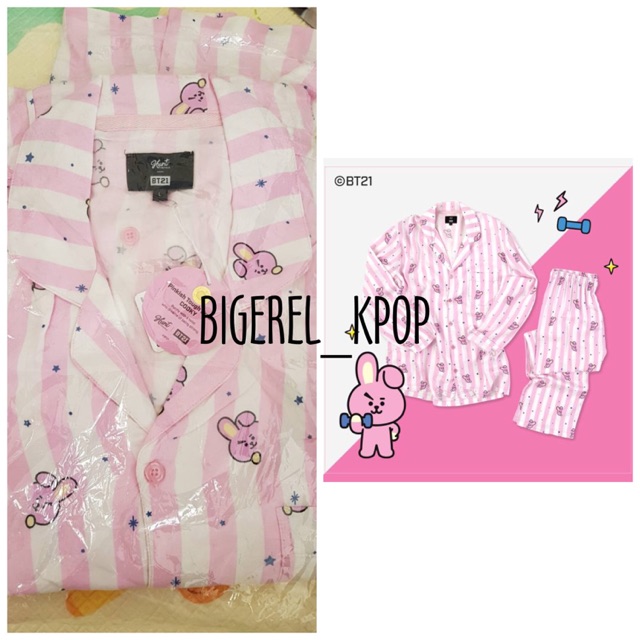 READY BT21 COOKY PAJAMAS PIYAMA HUNTINNERWEAR OFFICIAL