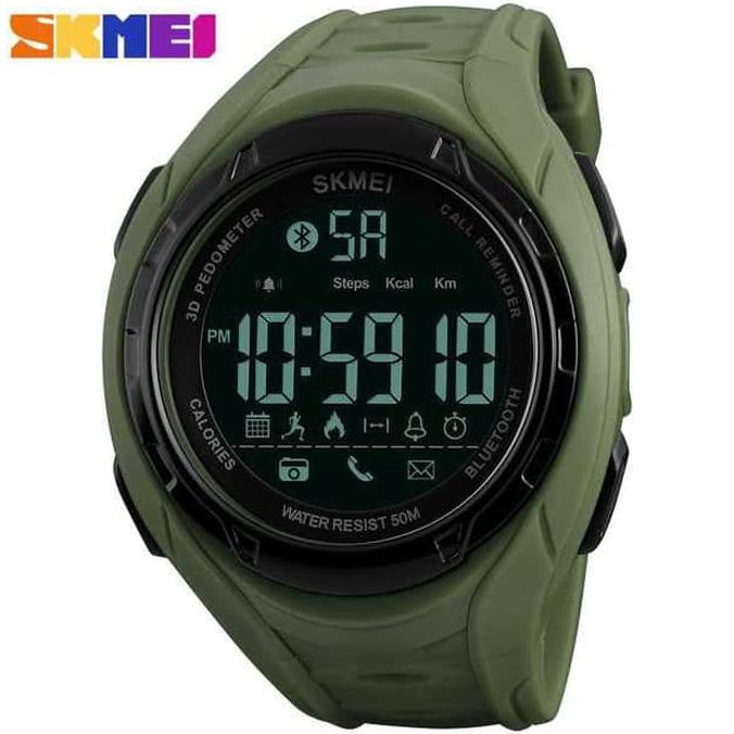 promo | diskon | sale Jam Tangan Sport Smartwatch Bluetooth SKMEI 1316 Original - Green Army terbaik