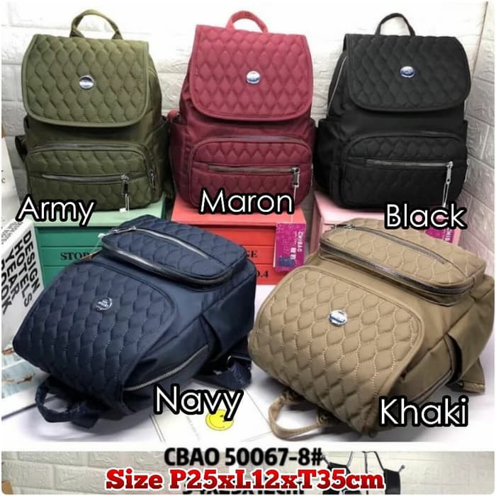 CB50067 Tas Ransel Chibao Bordir Backpack Chibao Bordir Tutup