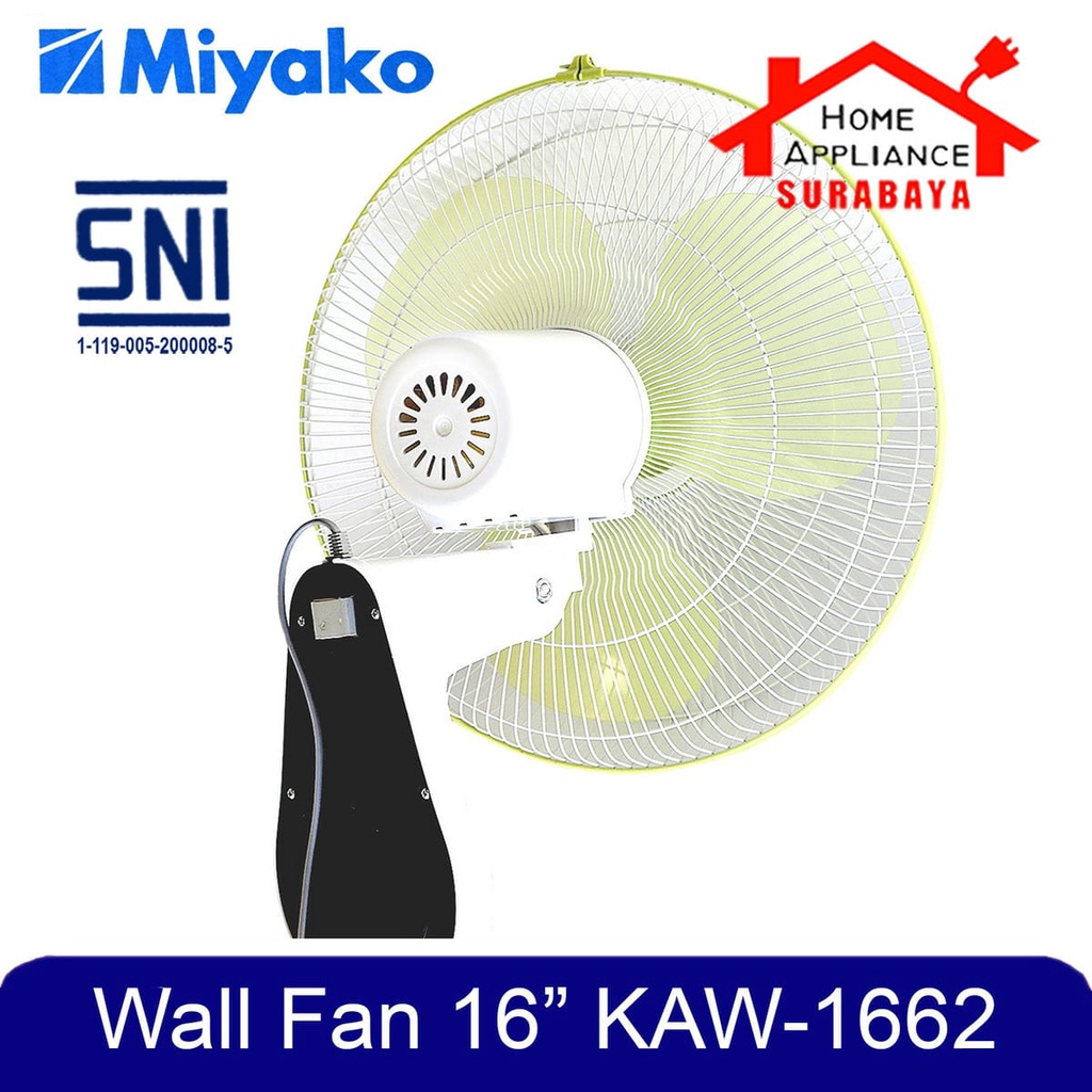 Kipas Angin Dinding Wall Fan Miyako 16 Inch 16&quot; KAW-1662 / KAW1662 / KAW 1662