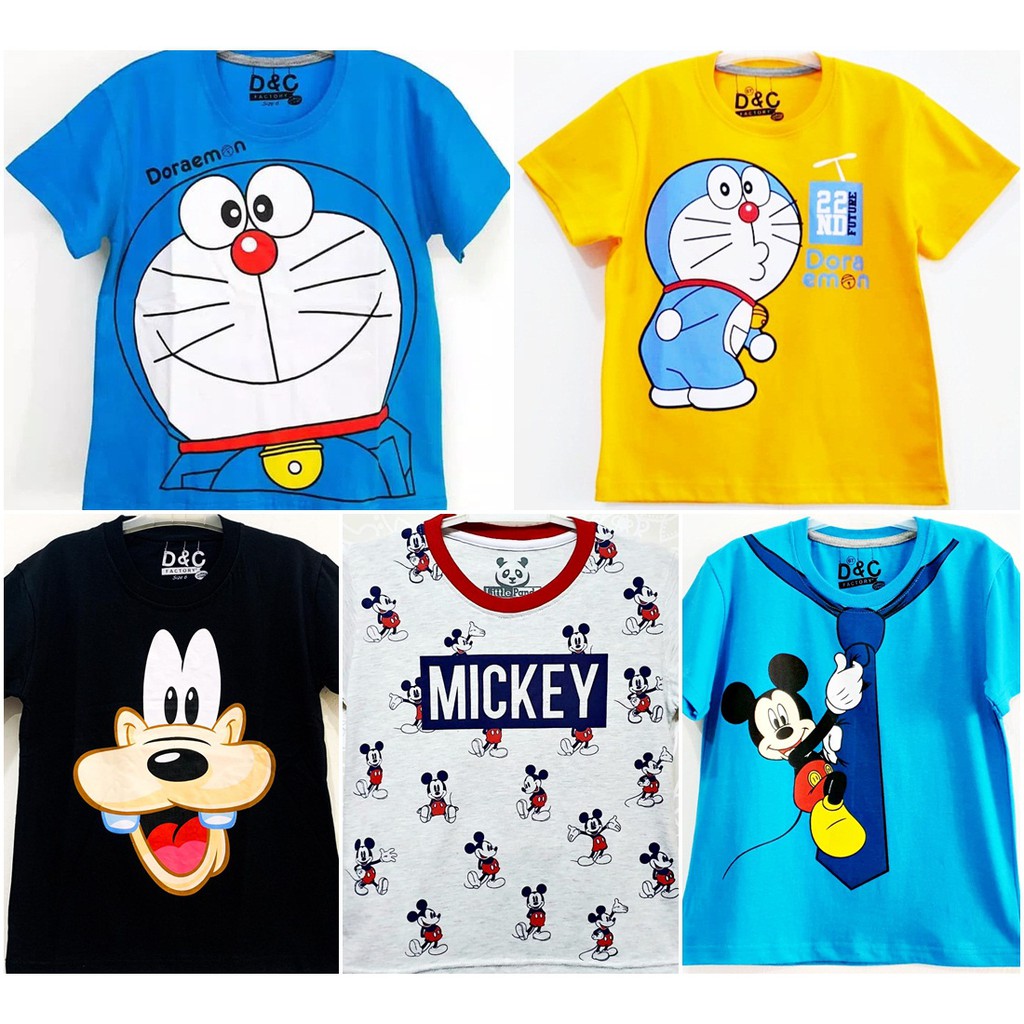  HOT PROMO Kaos  Anak  Karakter Motif Doraemon  Biru 