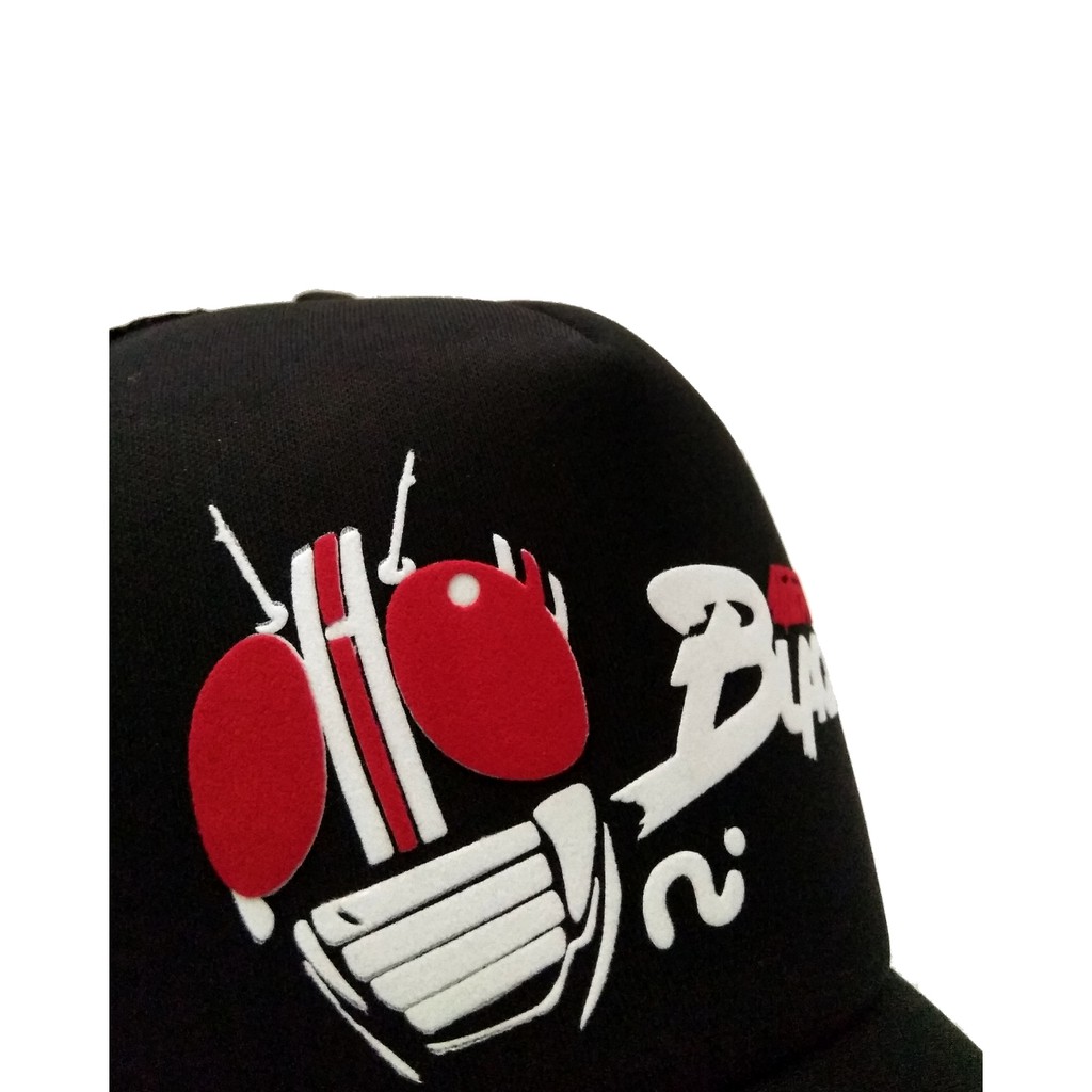 Topi Satria Baja Hitam Kamen Rider