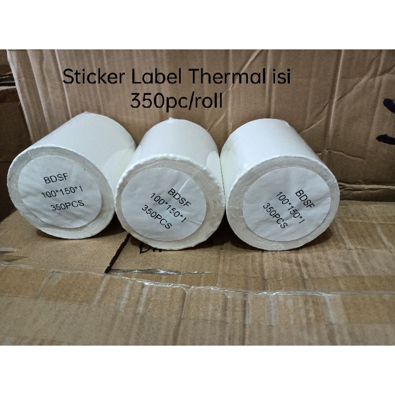 Kertas Thermal Label Barcode 100x150mm isi 350, label sticker Thermal olshop