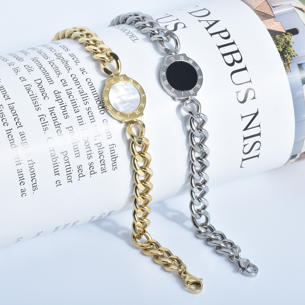 Gelang Emas Asli Kadar 375 Wanita 18k Emas Titanium Steel  Non-fading Hadiah Terbaik Hypoallergenic