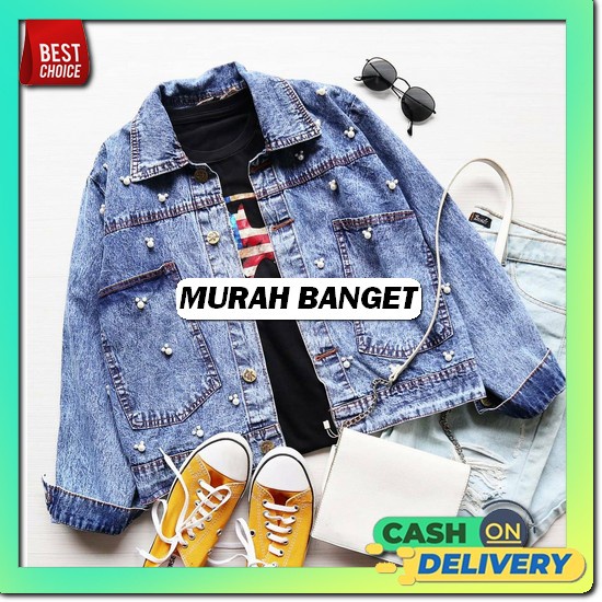 Jaket Jeans Kekinian Cewek Levis Wanita Jins Import Denim Jacket Ec505 [Jaket Giska Ro] Jaket Wanit 