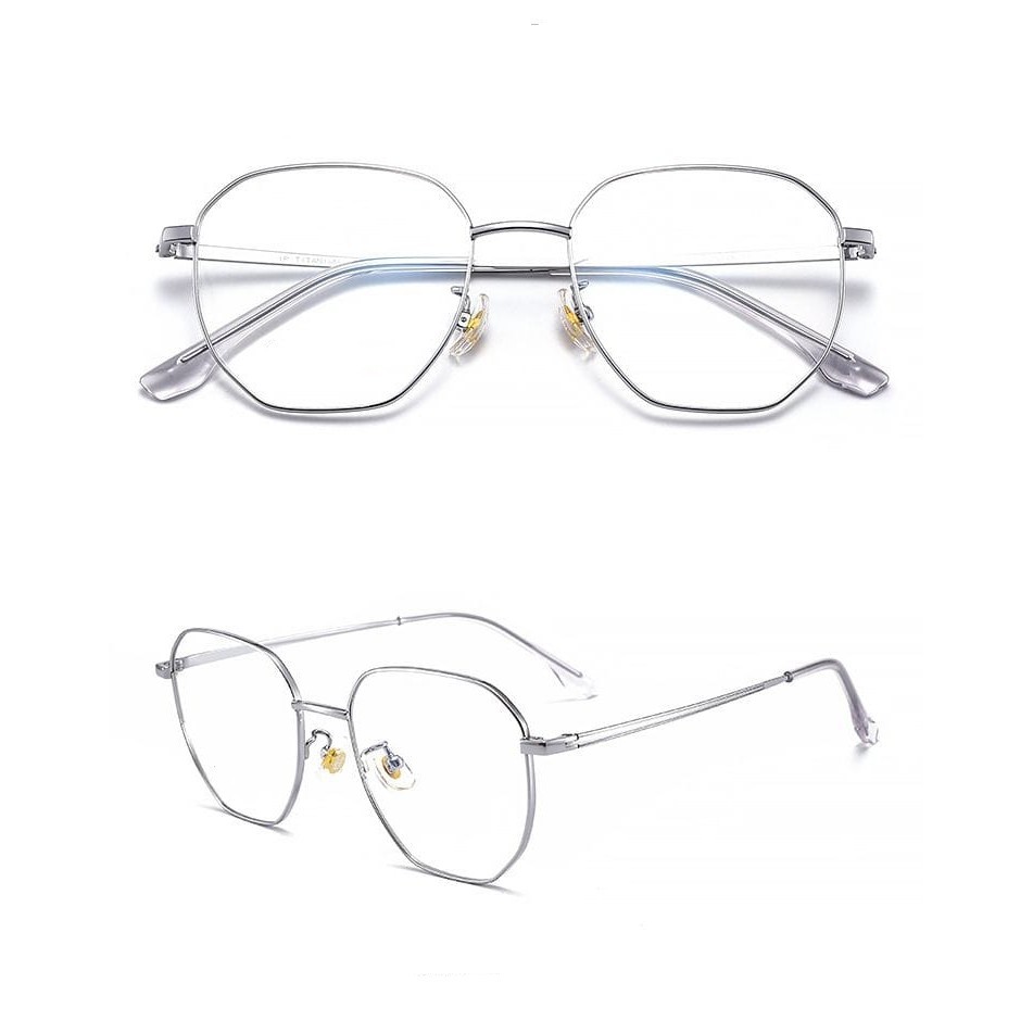 (COD) Kacamata Anti Radiasi  Glassess Metal Gaya Retro Korean Fashion Unisex MALLSHOPPING