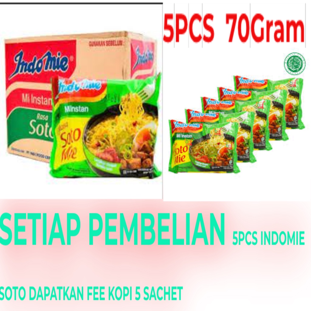 

INDOMIE SOTO MIE 5Pcs 70Gram