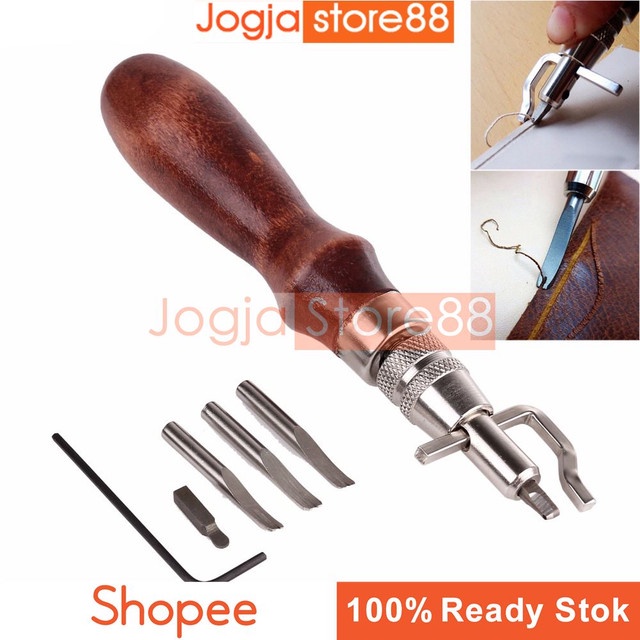 

Peralatan Pengrajin atau Crafter Kulit | 7 in 1 Alat Jahitan Jahit Tool Set - Warna Brown