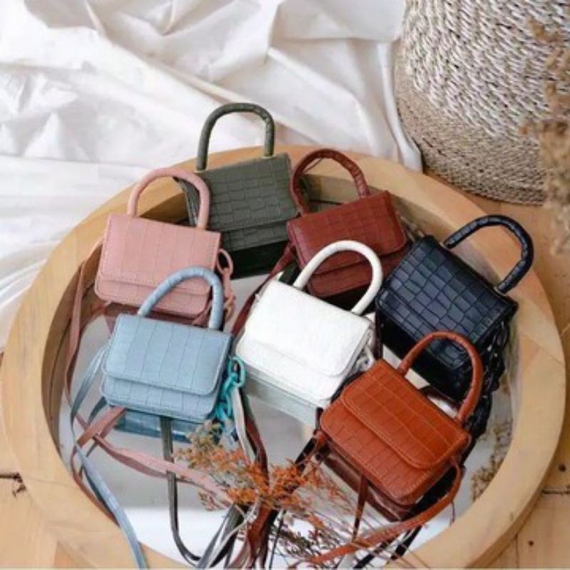 Tas Selempang Mini Croco Wanita Remaja Kekinian Murah /tas slempang cewek remaja